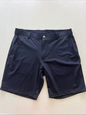 Infinity Men's Dark Navy Linear Flex Athletic Shorts Size 36